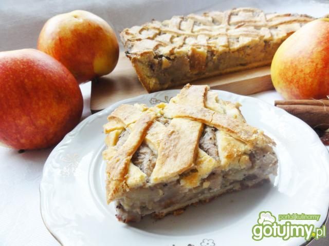 Cynamonowo- jabłkowa szarlotka domowa