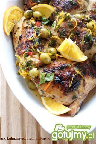 Cytrusowy kurczak z oliwkami