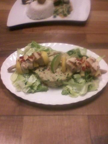 Cytrynowe szaszłyki z kurczaka . Cytrynowe szaszłyki z kurczaka .