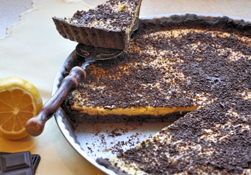 Cytrynowo-czekoladowa tarta 