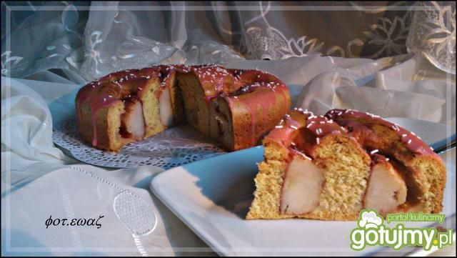 Cytrynowo jabłkowy biszkopt z cynamonem Cytrynowo jabłkowy biszkopt z cynamonem