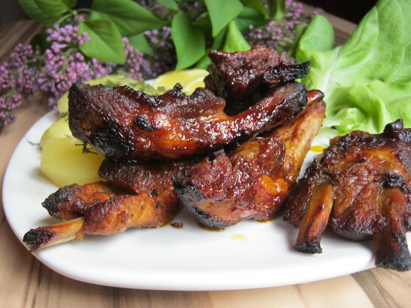 Cytrynowo-miodowe żeberka - marynowane 