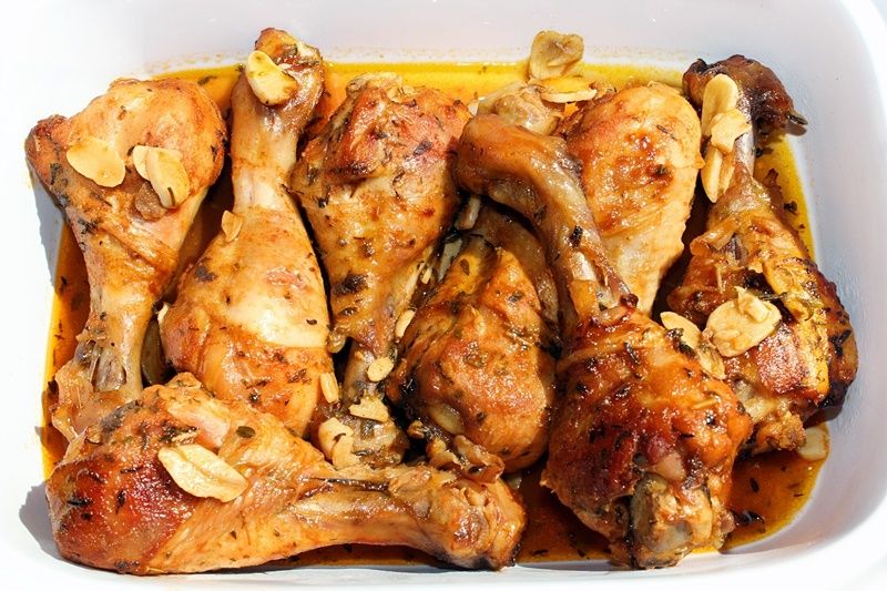 Cytrynowo-miodowe pieczone udka z kurczaka  Cytrynowo-miodowe pieczone udka z kurczaka