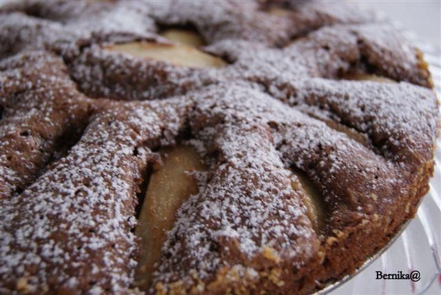 Czekolada i gruszki w cieście