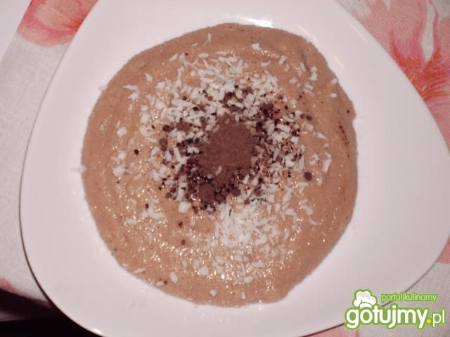 Czekoladowa kaszka manna z kokosem Czekoladowa kaszka manna z kokosem