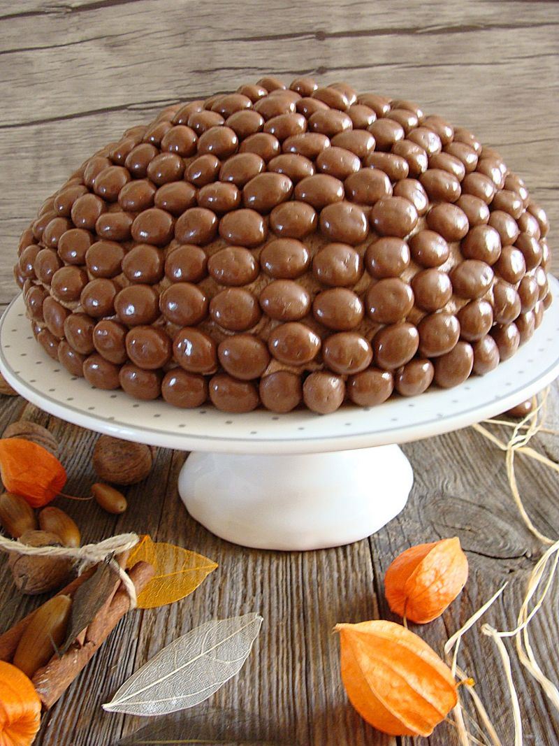 Czekoladowa kopuła z kremem o smaku kawy