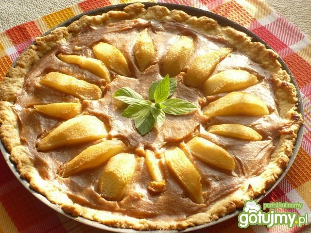 Czekoladowa tarta z gruszkami Czekoladowa tarta z gruszkami