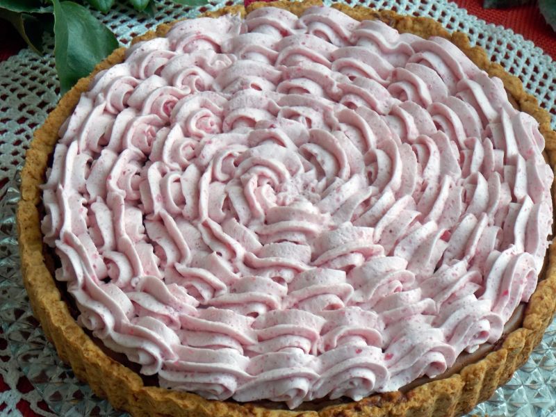 Czekoladowa tarta z żurawiną