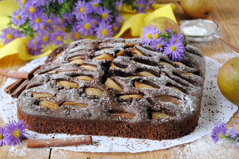 Czekoladowe ciasto z gruszkami Czekoladowe ciasto z gruszkami