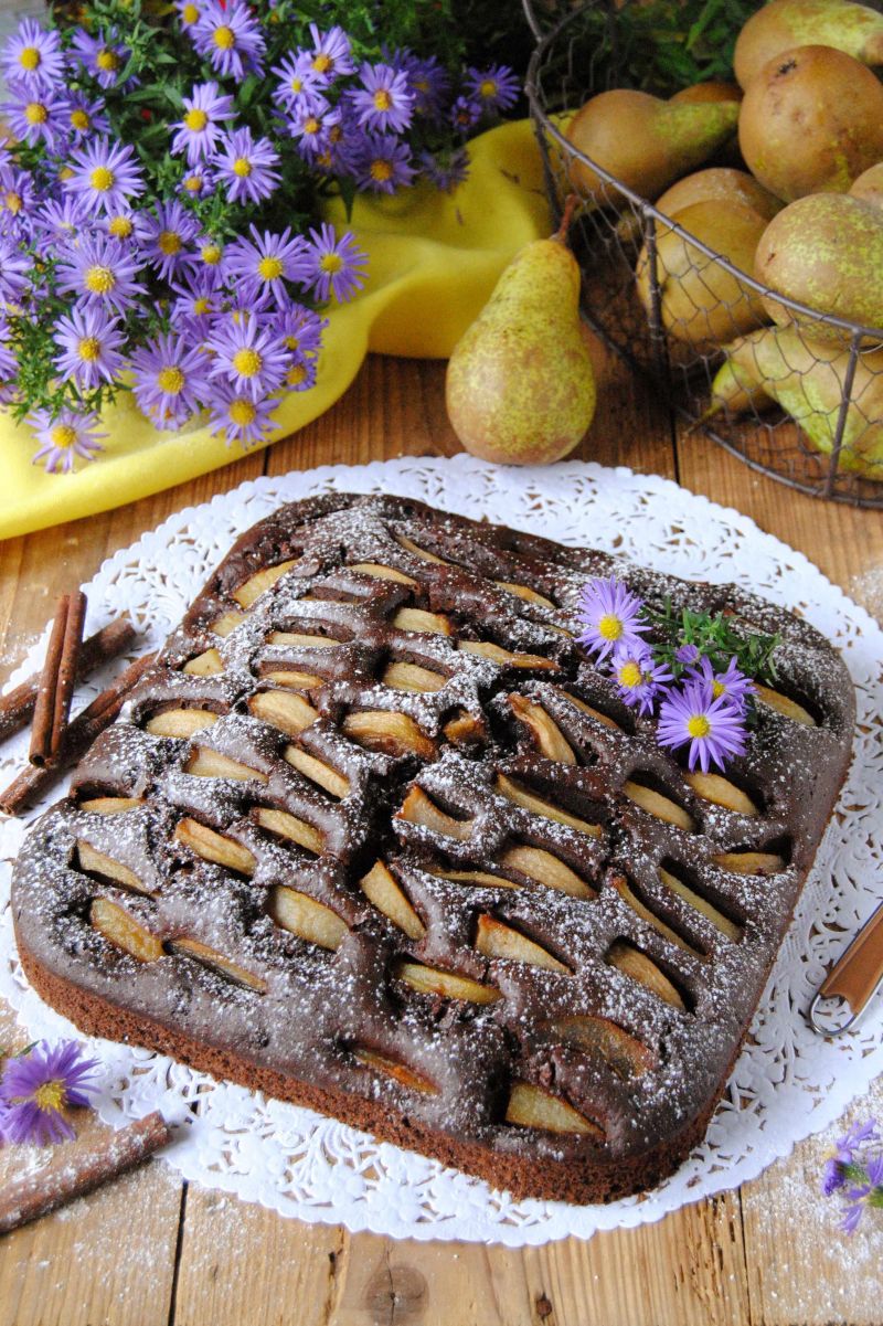 Czekoladowe ciasto z gruszkami Czekoladowe ciasto z gruszkami