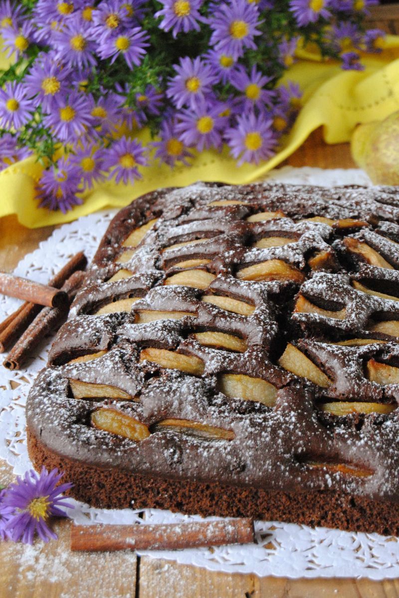 Czekoladowe ciasto z gruszkami Czekoladowe ciasto z gruszkami