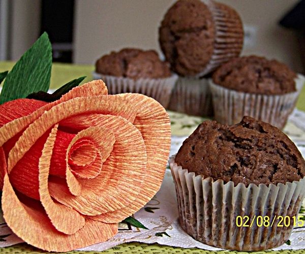 Czekoladowe muffiny z Nutellą  Czekoladowe muffiny z Nutellą