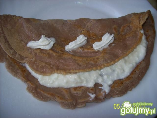 Czekoladowe naleśniki z twarożkiem Czekoladowe naleśniki z twarożkiem