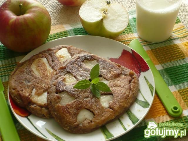 Czekoladowe placuszki z jabłkami 2