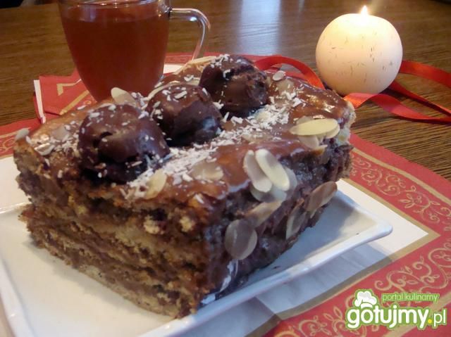 Czekoladowo- migdałowe ciasto 