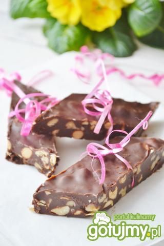 Czekoladowo-orzechowe batoniki Czekoladowo-orzechowe batoniki