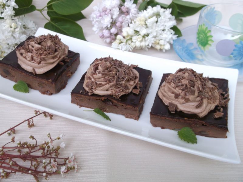 Czekoladowo - sernikowa kostka