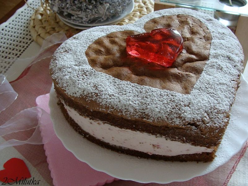 Czekoladowo-truskawkowe serce miłości