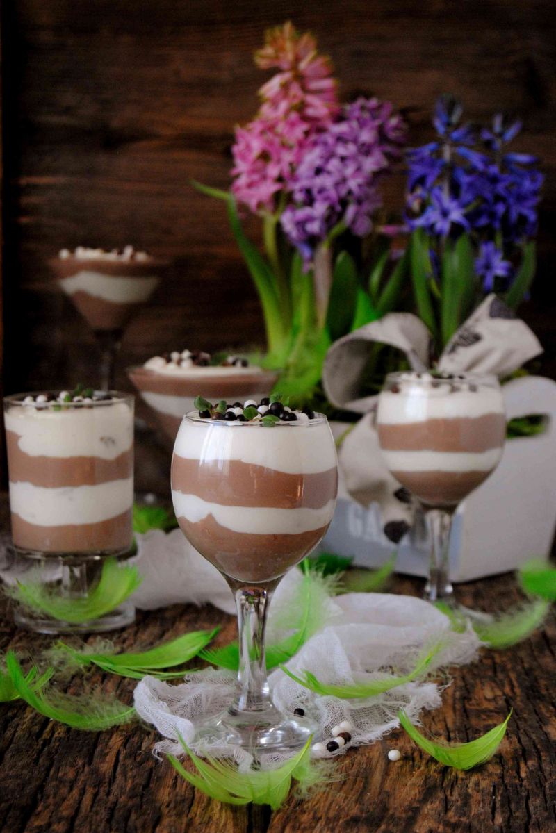 Czekoladowo- waniliowa pascha w pucharku