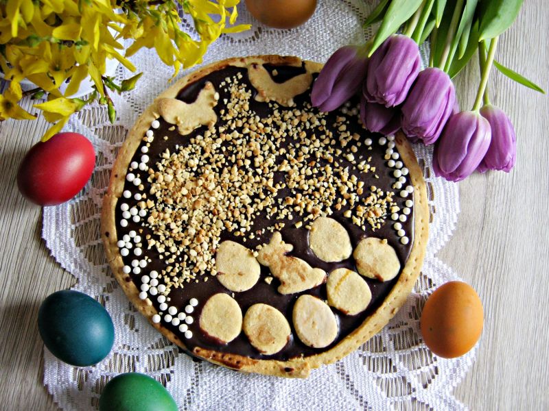 Czekoladowy mazurek z nutą pomarańczy