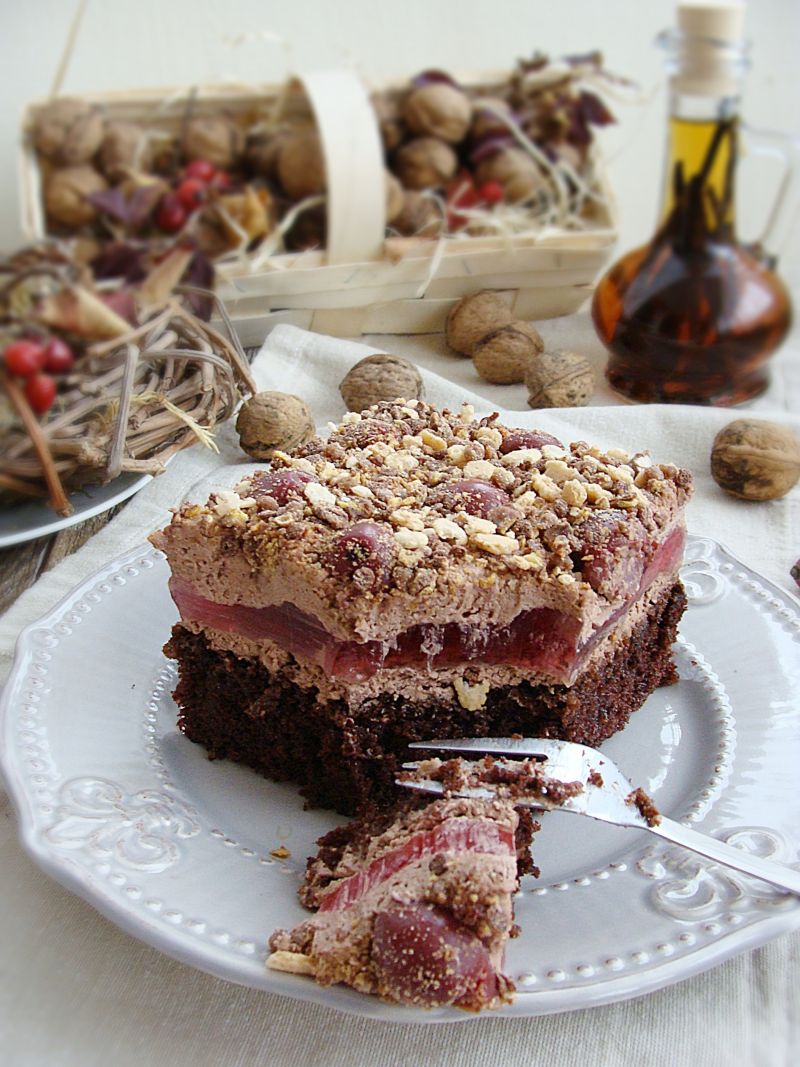 Czekoladowy pijak z wiśniami