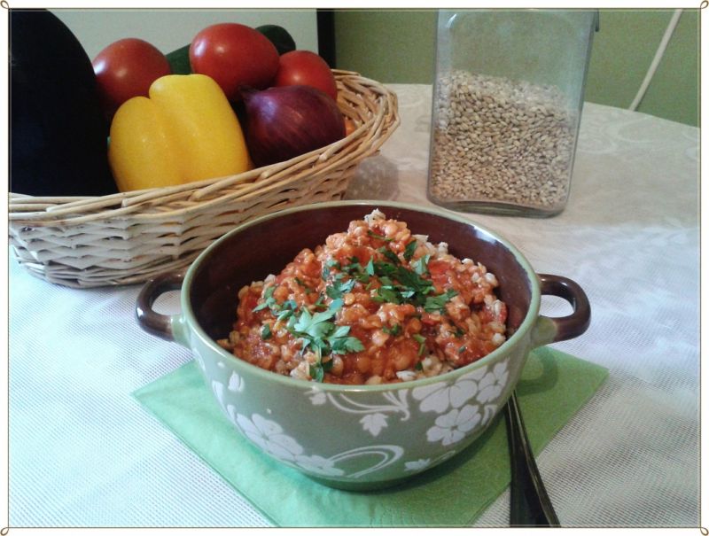 Czerwona soczewica z mięsem mielonym