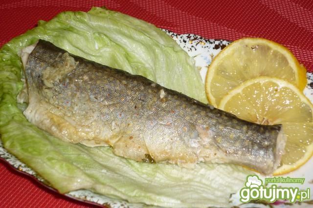 Czonkowo-cytrynowy pstrąg z parowaru