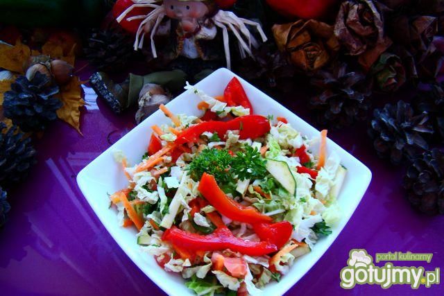 Czosnkowa sałtaka z kapusty pekińskiej