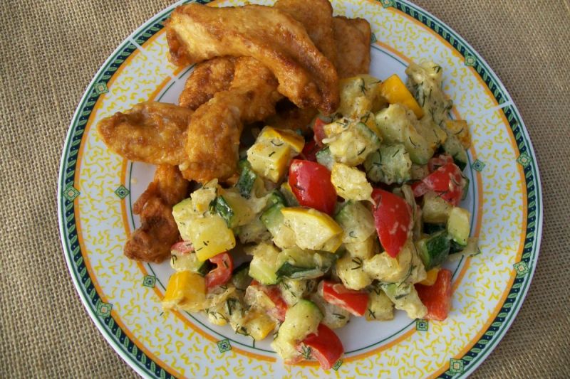 Czosnkowo-paprykowe kąski z warzywami