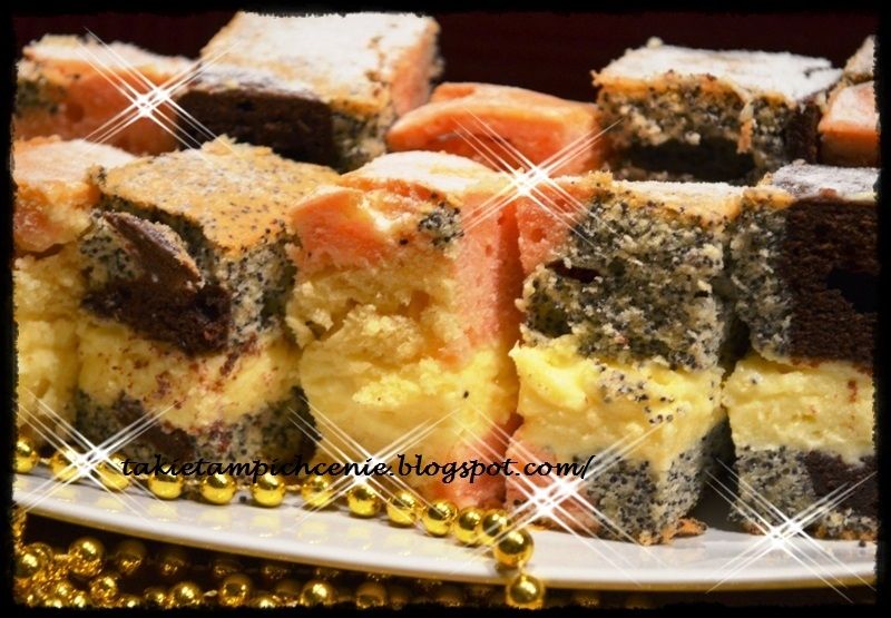 Czterosmakowe ciasto z masą serową Czterosmakowe ciasto z masą serową