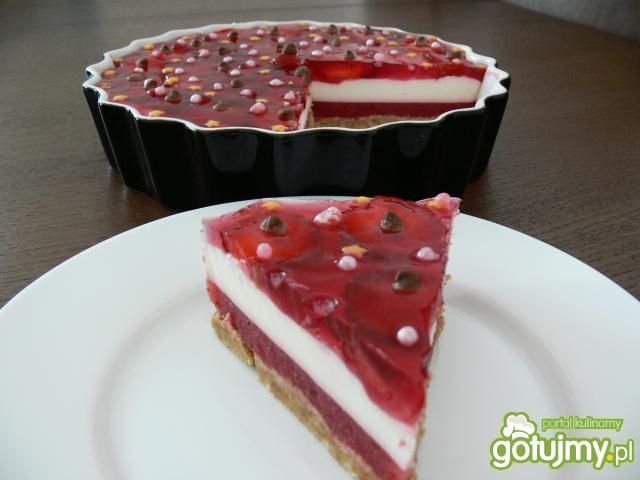 Czterowarstwowy sernik na zimno Czterowarstwowy sernik na zimno