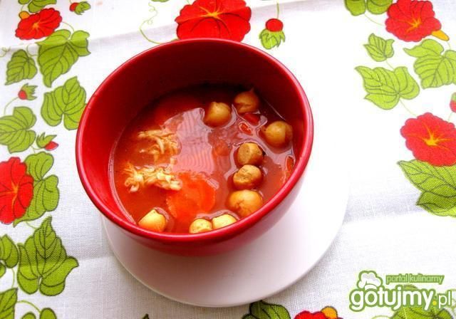 Czysta pomidorowa z groszkiem ptysiowym Czysta pomidorowa z groszkiem ptysiowym