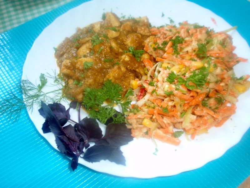 Danie  drobiowo bananowe Danie  drobiowo bananowe