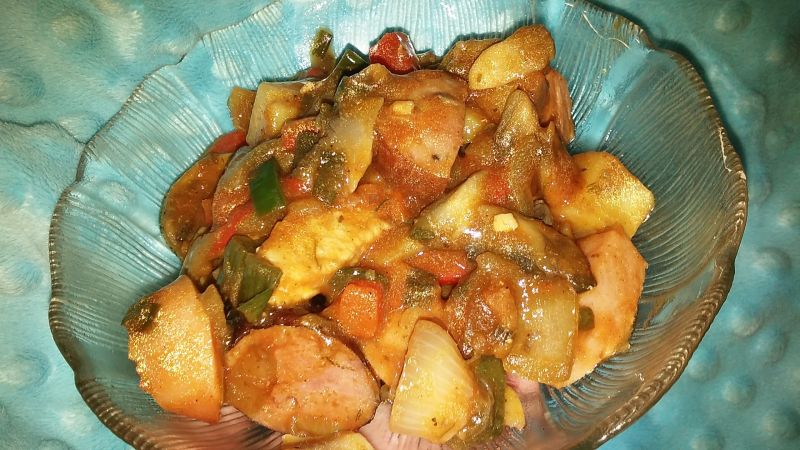 Danie jednogarnkowe z pieczarkami