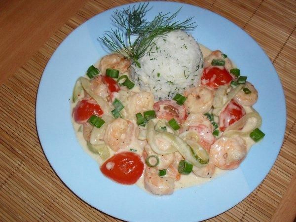 Danie z krewetek. Danie z krewetek.