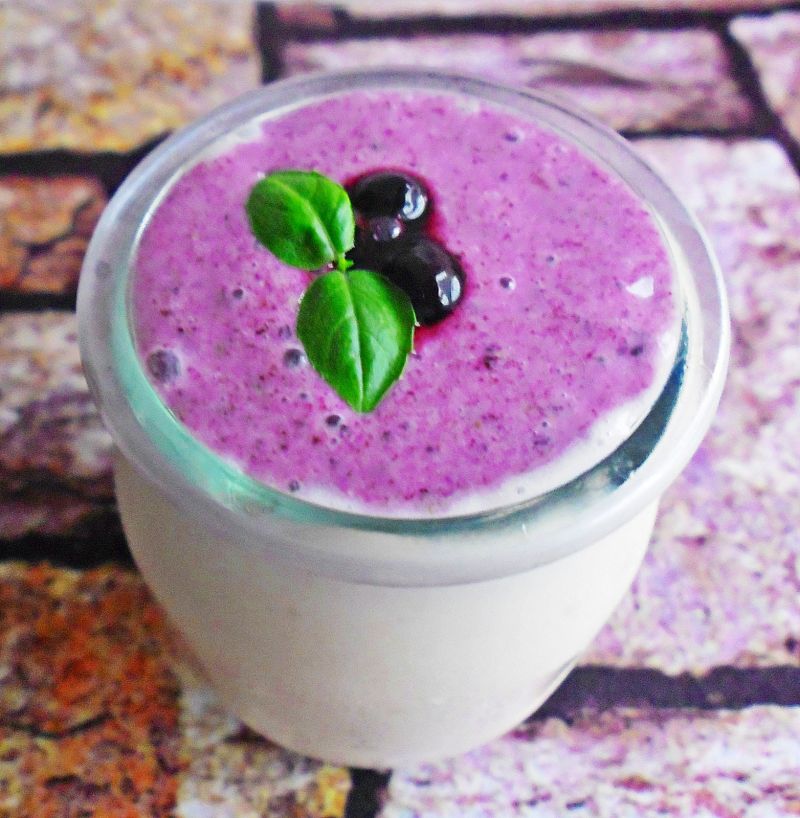 Deser bananowo- jagodowy