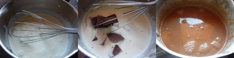Deser czekoladowo śmietankowo jagodowy