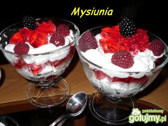 Deser galaretkowo - śnieżkowy 