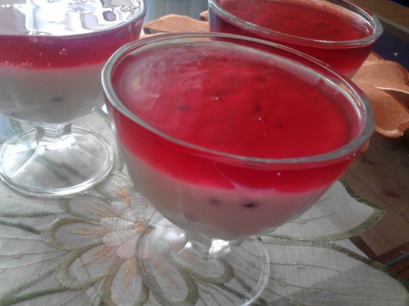 Deser jogurtowy z jagodami