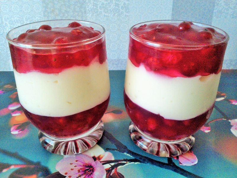 Deser jogurtowy z porzeczkami Deser jogurtowy z porzeczkami