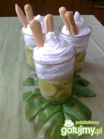 Deser kisielowy z bananami Deser kisielowy z bananami