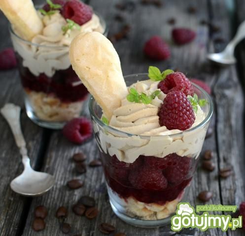 Deser malinowo-kawowy