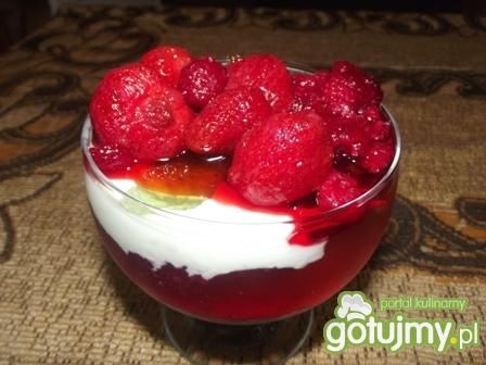 Deser z galaretek i serka