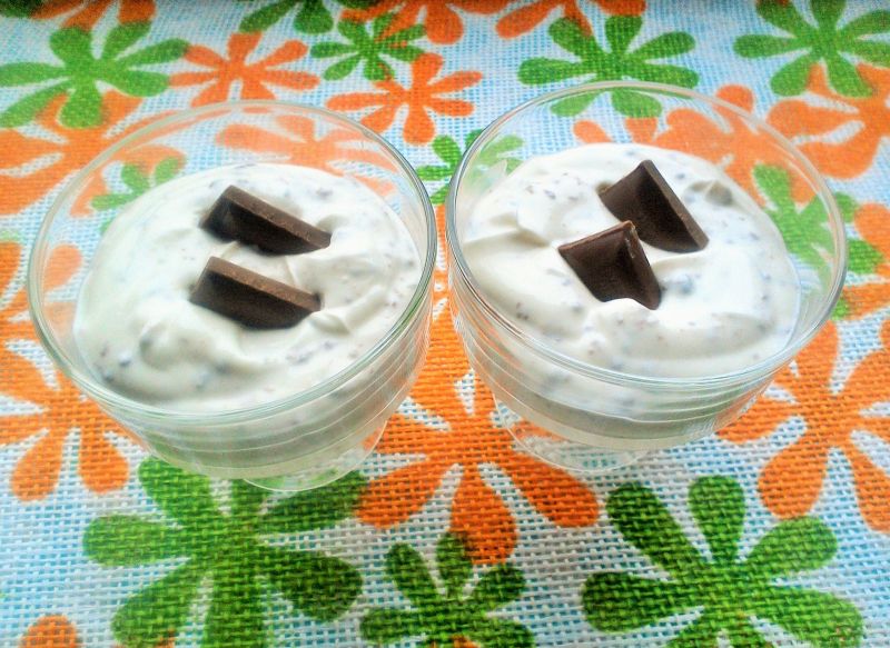 Deser z twarożku z czekoladą  Deser z twarożku z czekoladą