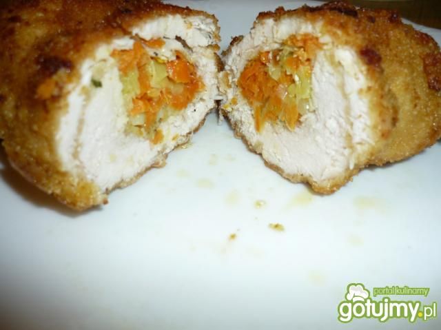 Dewolaj z marchwiowo porowym farszem Dewolaj z marchwiowo porowym farszem