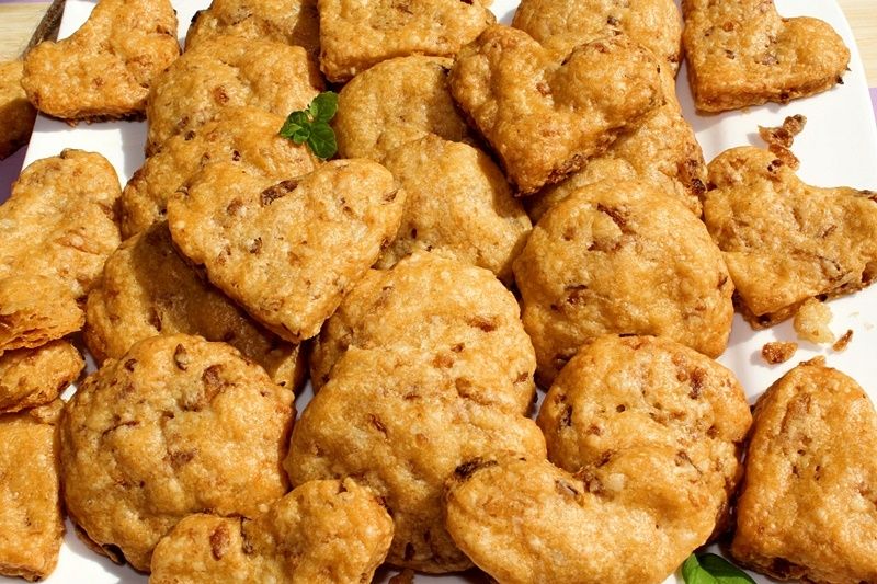 Diablotki z prażoną cebulką  Diablotki z prażoną cebulką