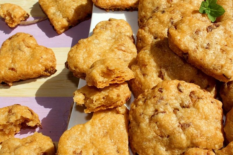 Diablotki z prażoną cebulką  Diablotki z prażoną cebulką