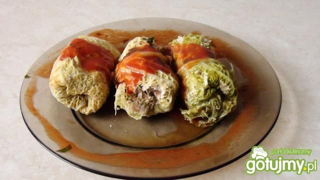 Dietetyczne gołąbki w kapuście włoskiej
