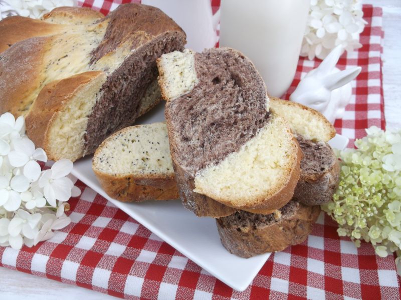 Domowa chałka-trzy kolory