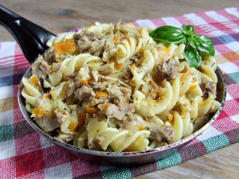 Domowe łazanki z mięsem